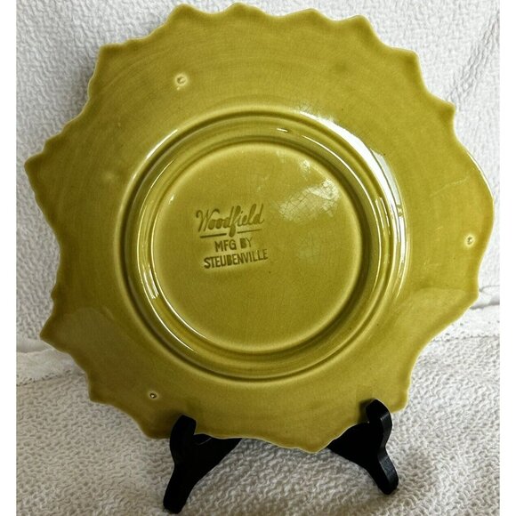 Woodfield Plates By Stubenville Set Of 3 Vintage Leaf Shaped Russell Wright 1941 - Picture 8 of 11